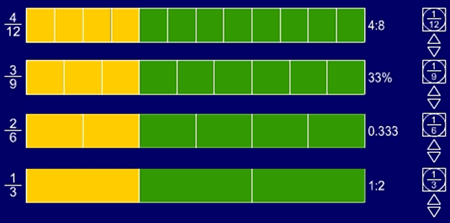 Fractions strip